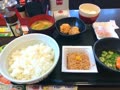 ネバネバ定食、ライス大盛、唐揚げトッピング